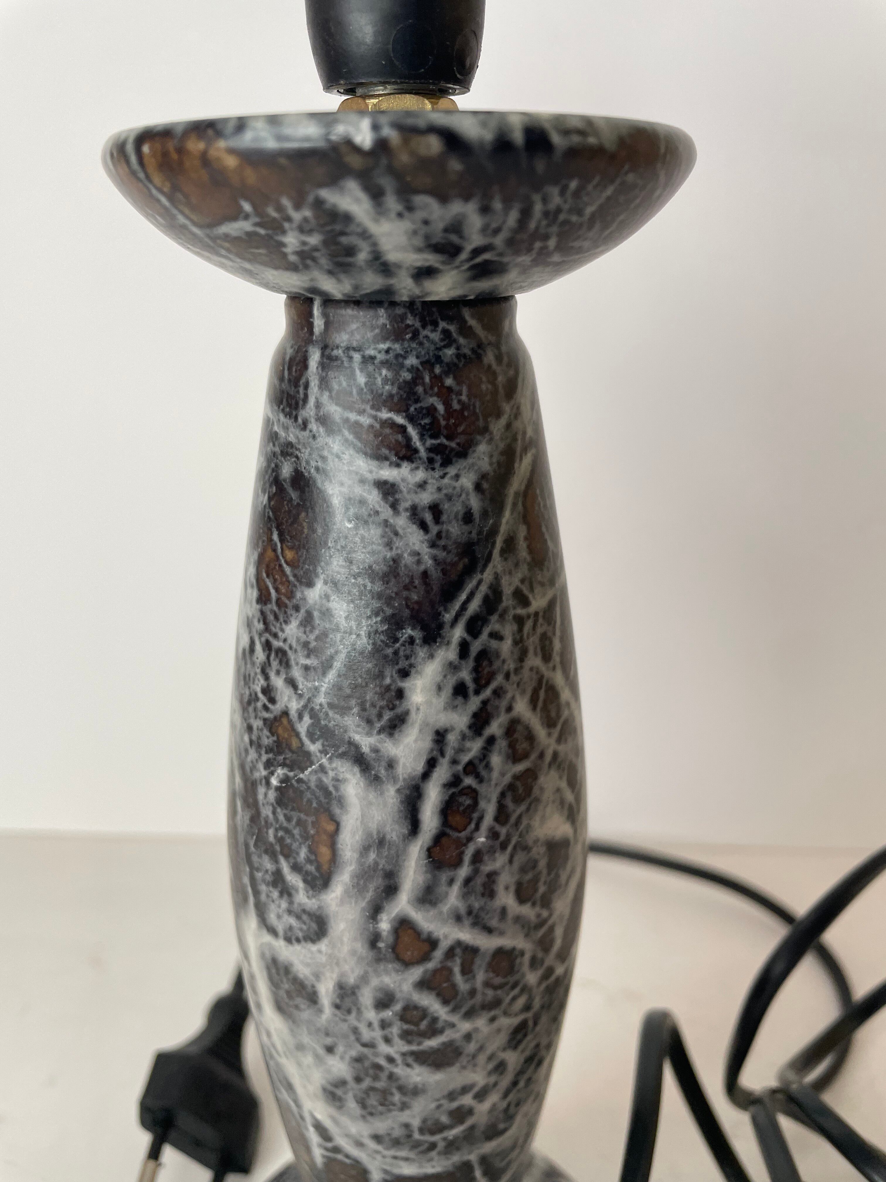 Alabaster foot of the lamp