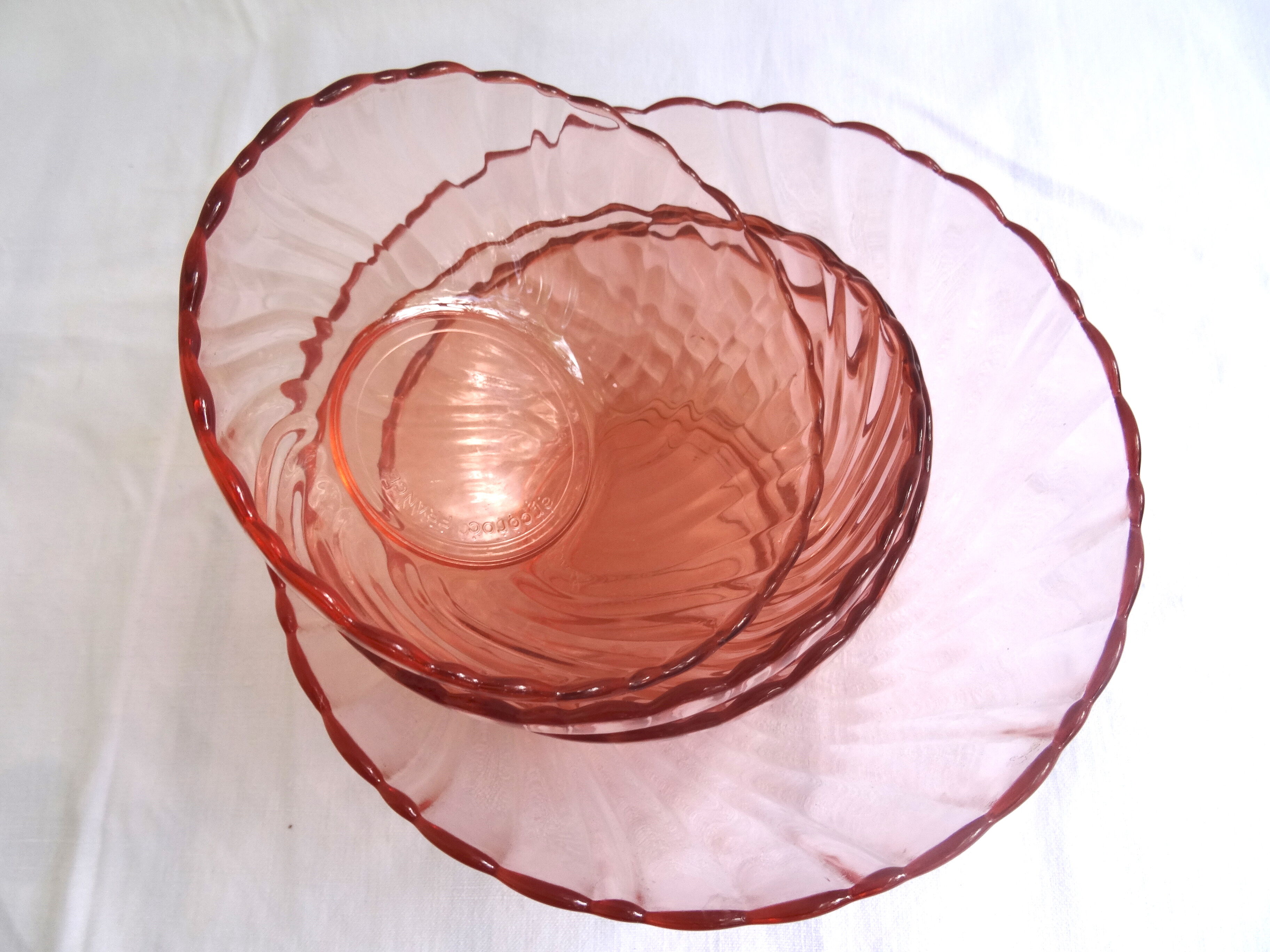 Saladier & 4 rosaline bowls