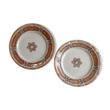 2 assiettes terre de fer Saint-Amand