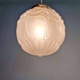 Art Deco satin glass pendant (2 available), 1920s-30s