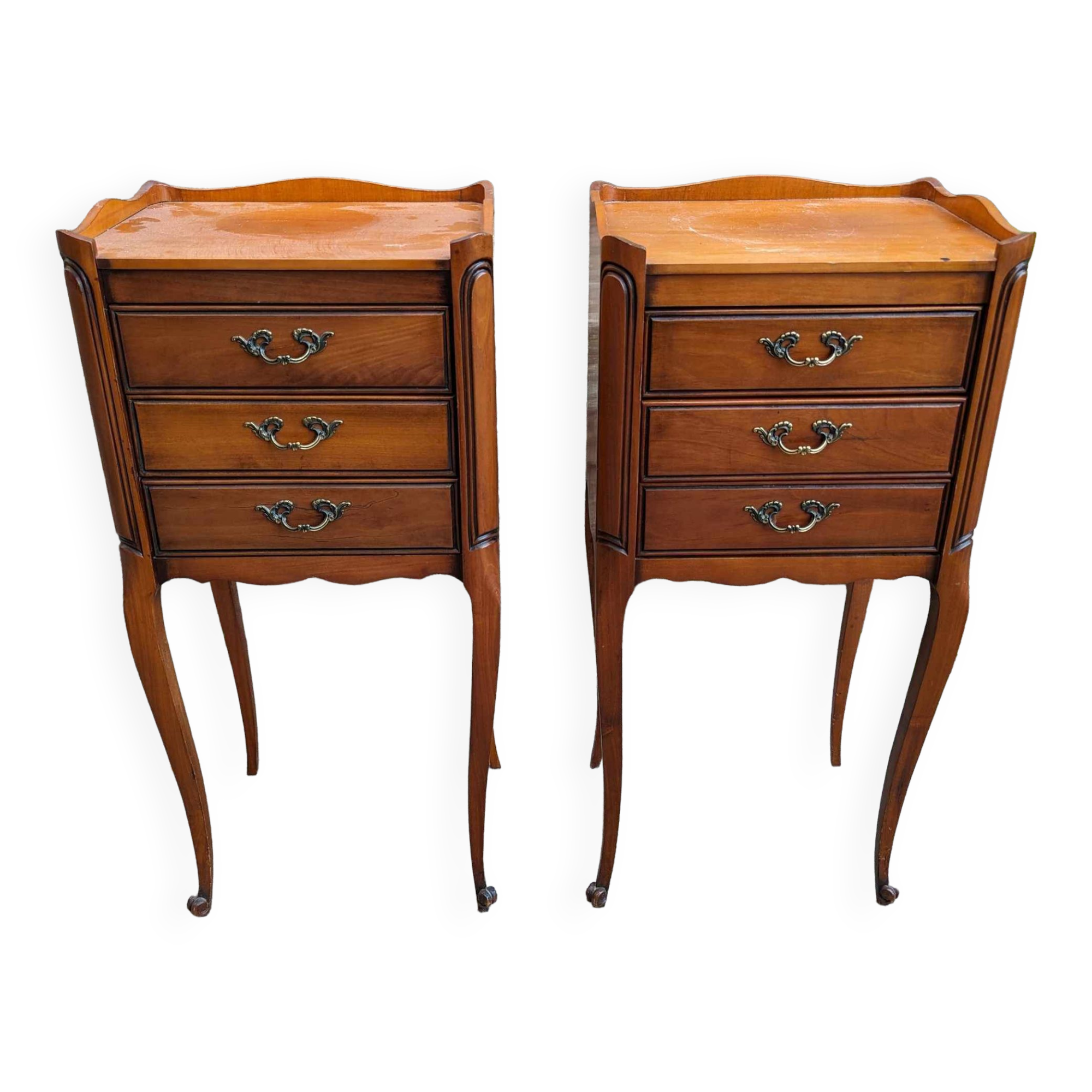 Chevets Merisier style Louis XV