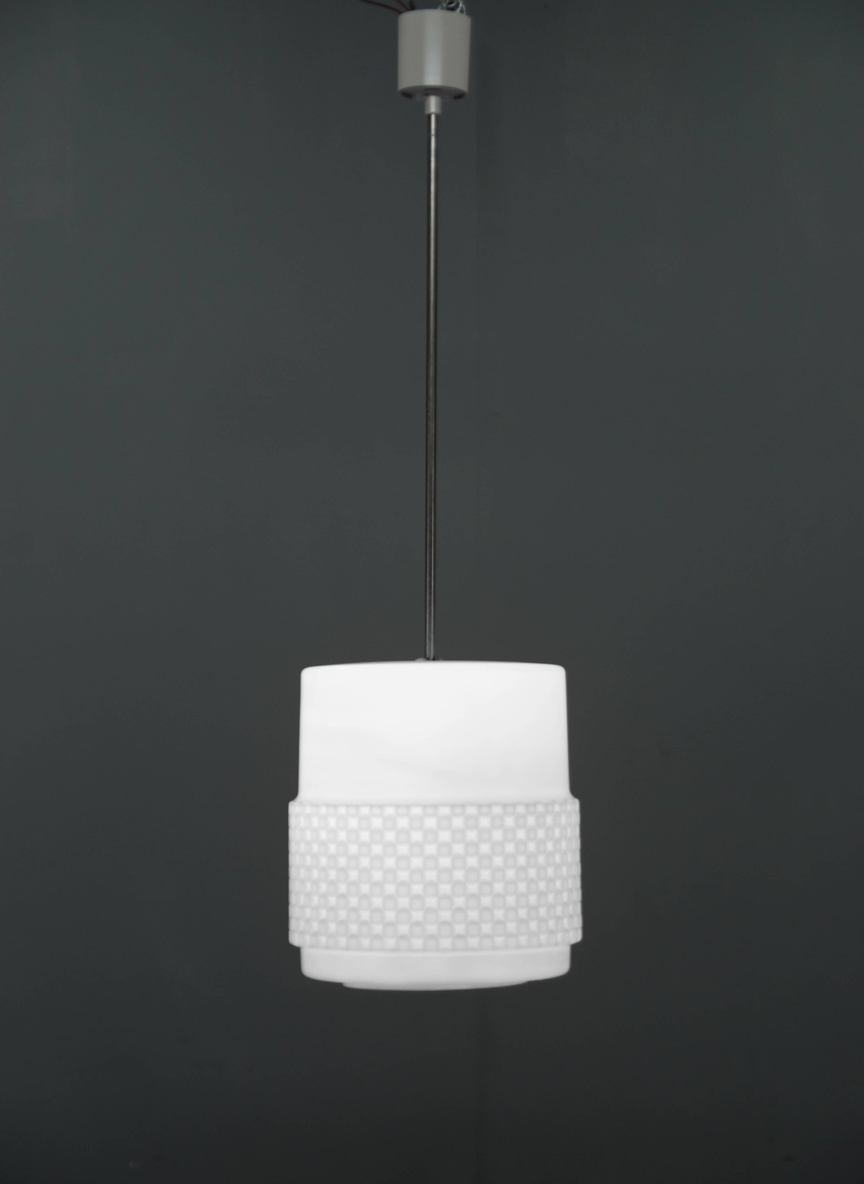 Mid-Century Opaline Glass Design Pendant, 1960s