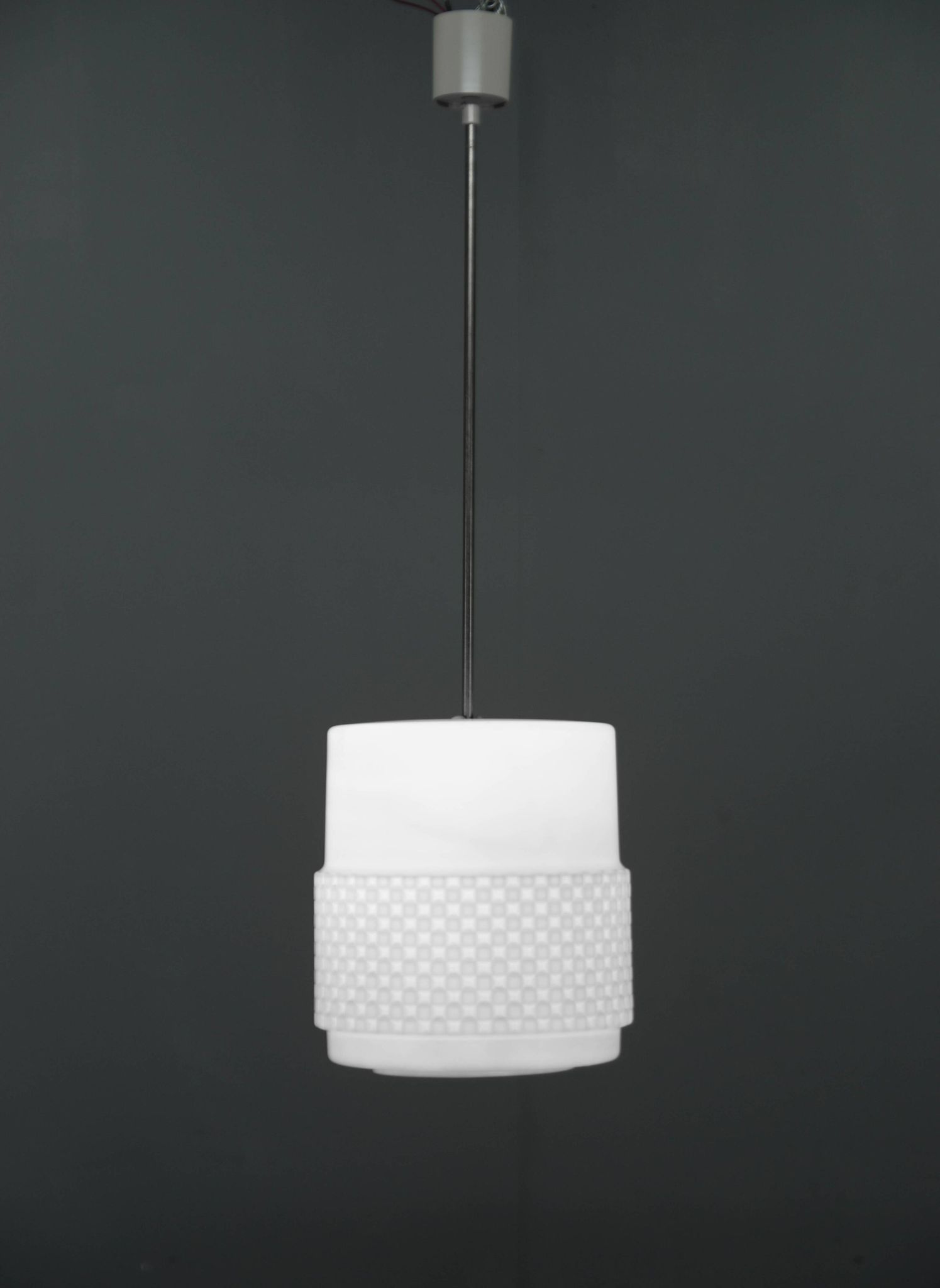 Mid-Century Opaline Glass Design Pendant, 1960s