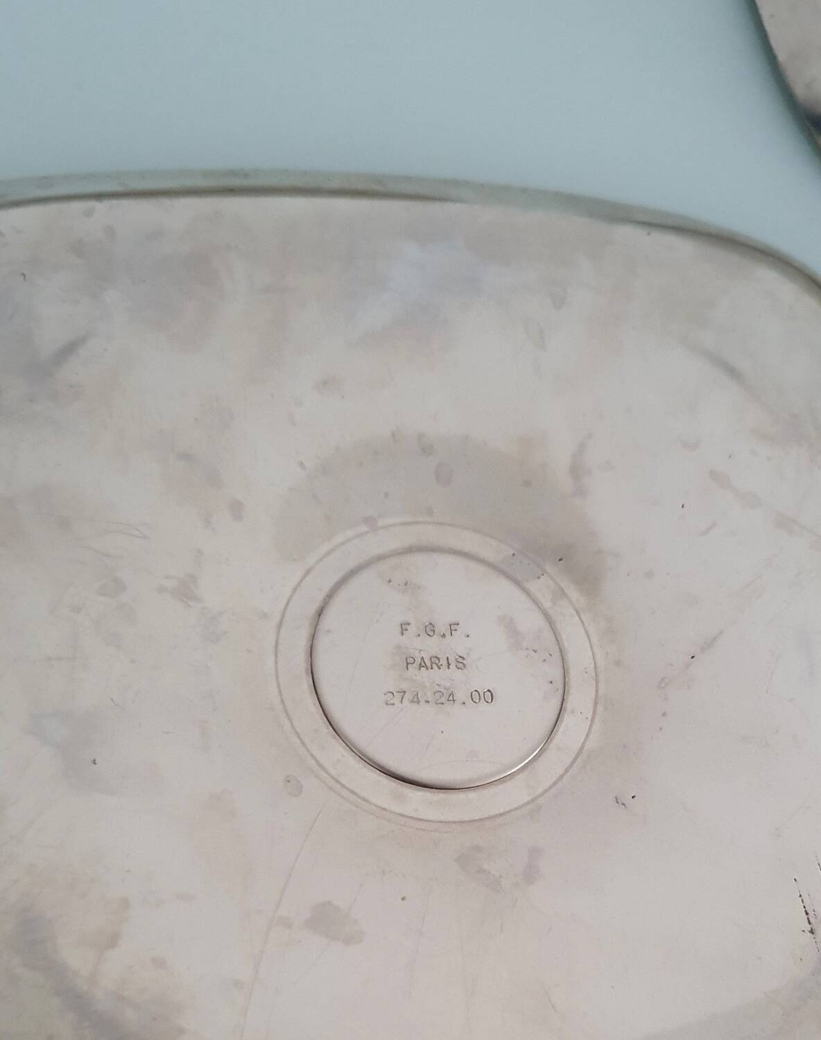 Set of 5 silver metal "Medusa head" trinket trays