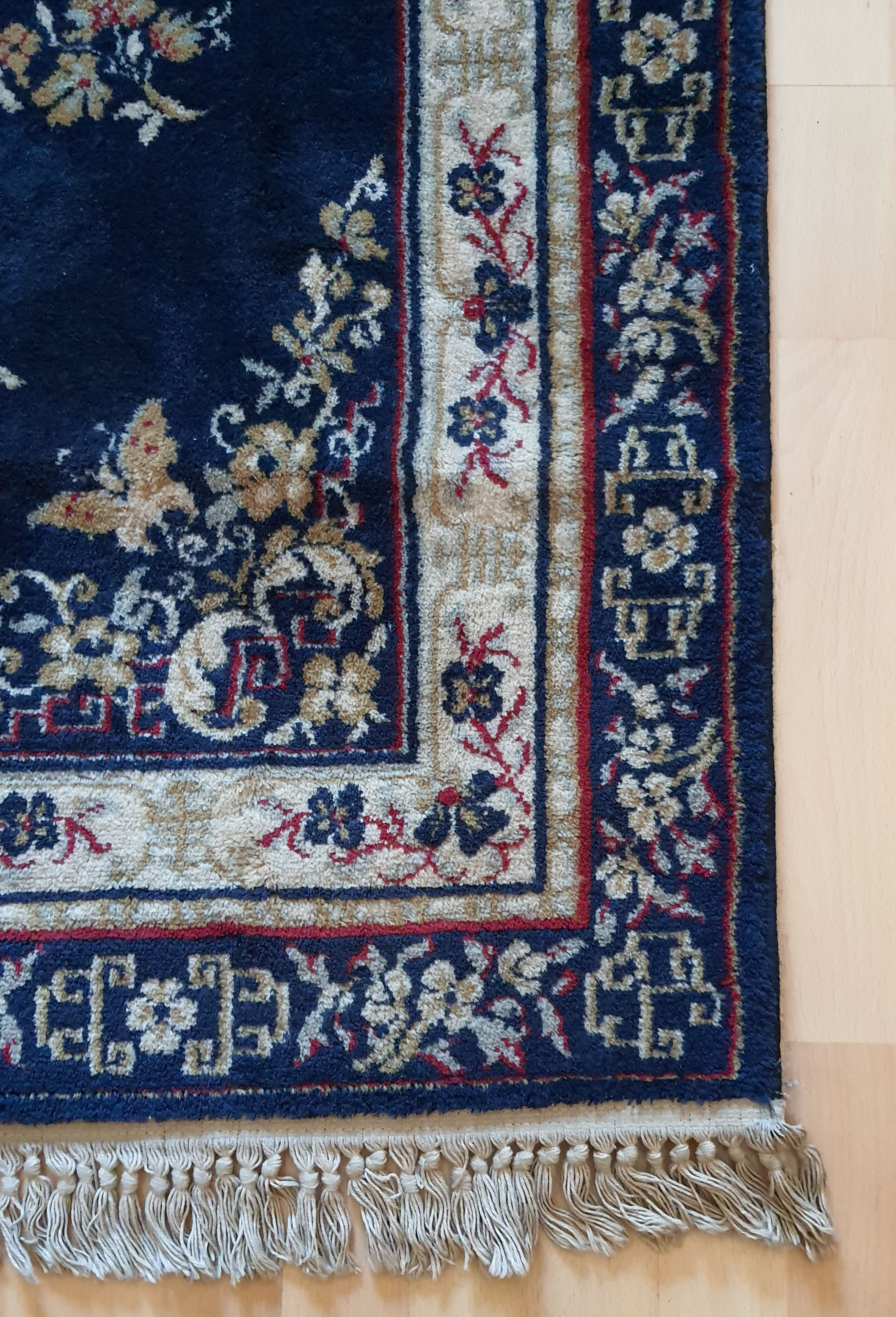 Oriental Persian carpet midnight blue 170x120cm