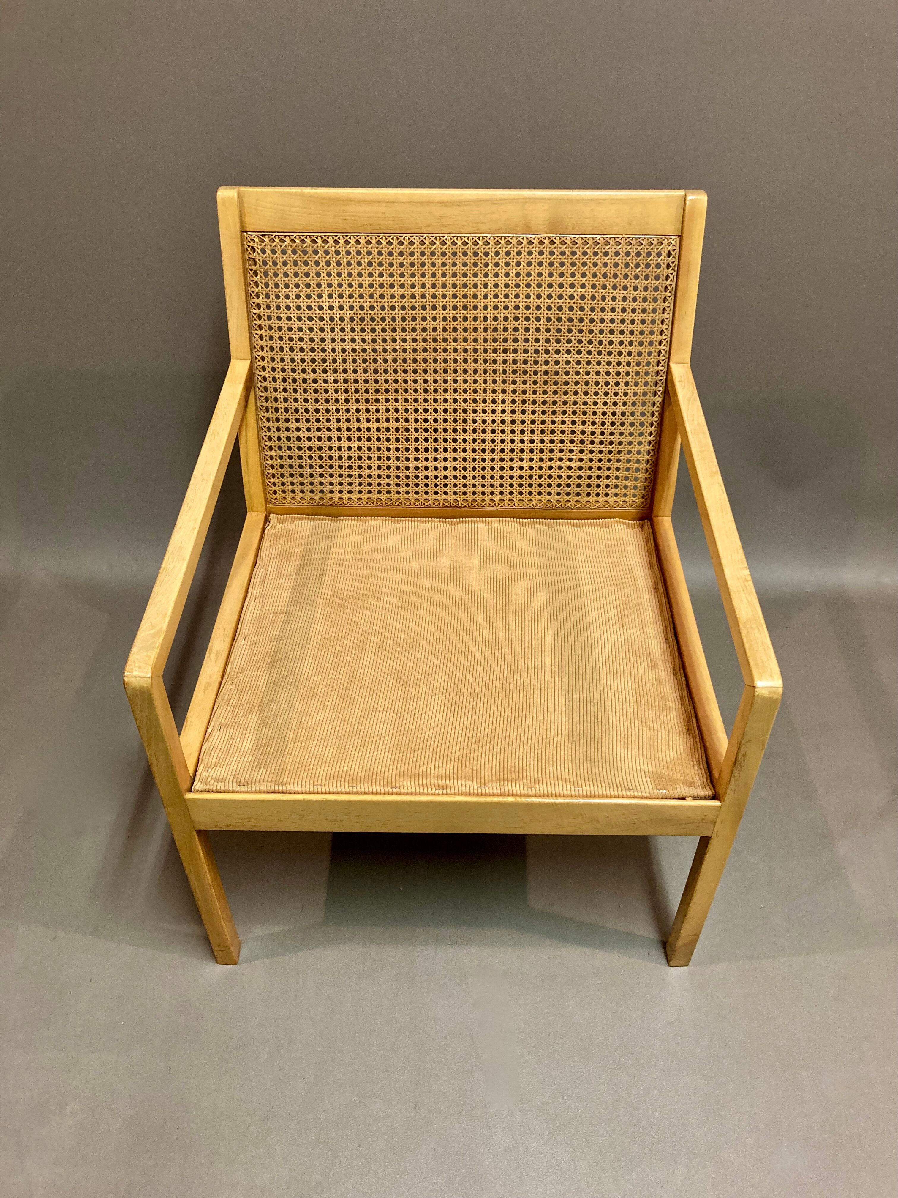 Scandinavian design leather armchair "Bernt Petersen" 1960