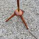 Vintage tripod floor lamp from the 60s in wood and brass