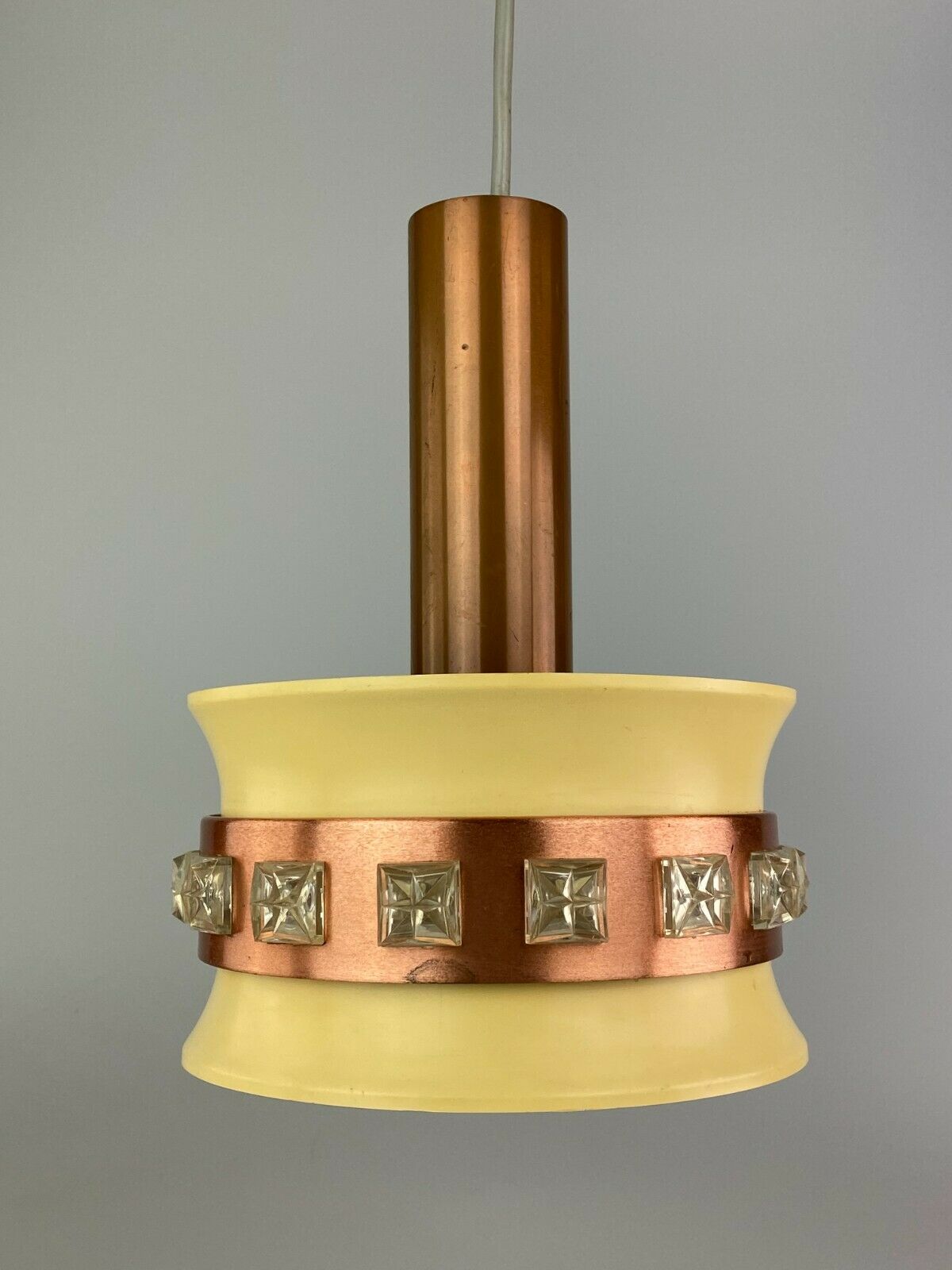 70s lamp light hanging lamp ceiling lamp metal Space Age Design VEB 60s