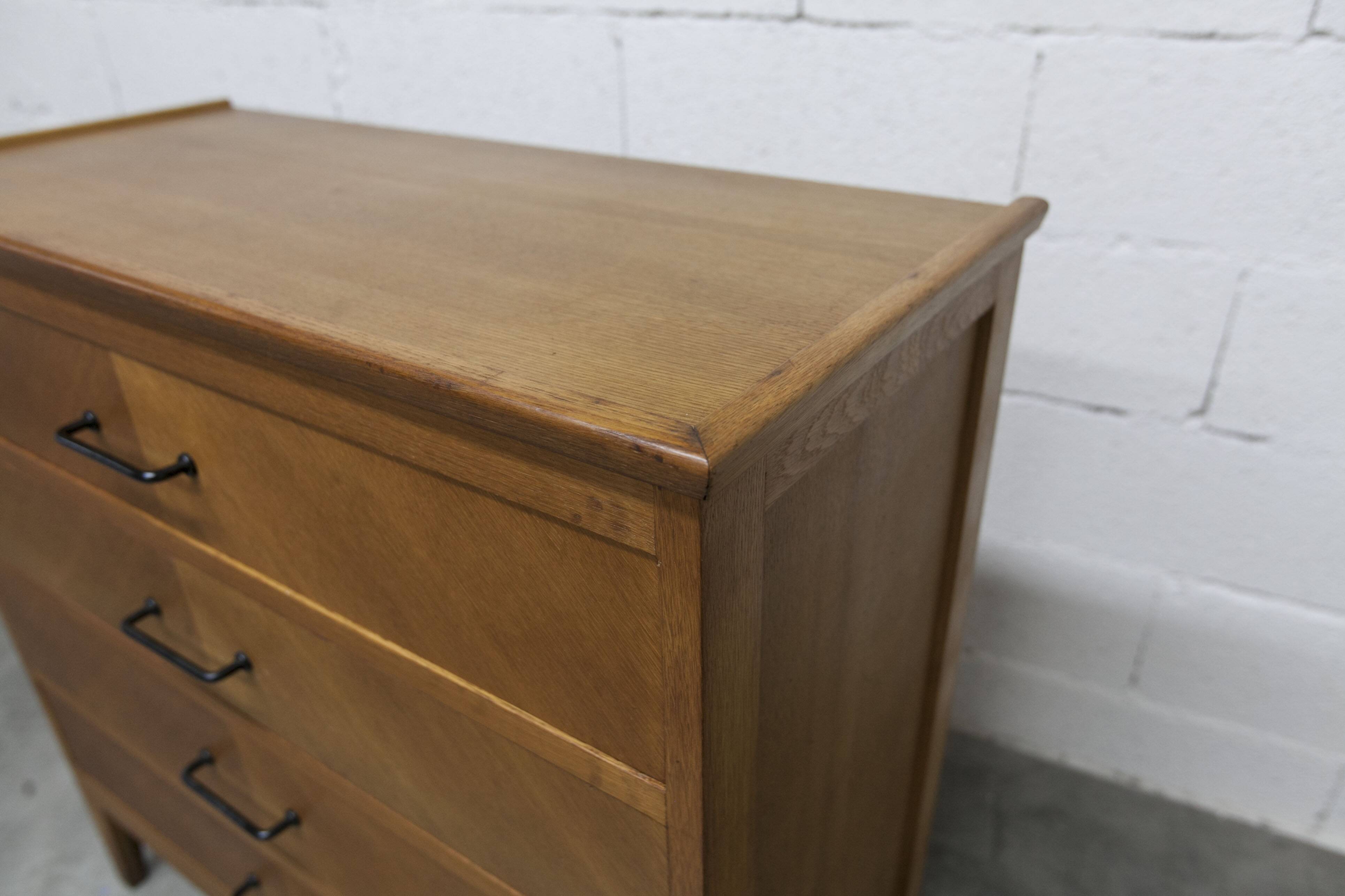 Scandinavian chest of drawers 1960 light oak clean and solid