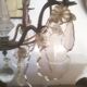 Lustre en bronze et pampilles bicolore