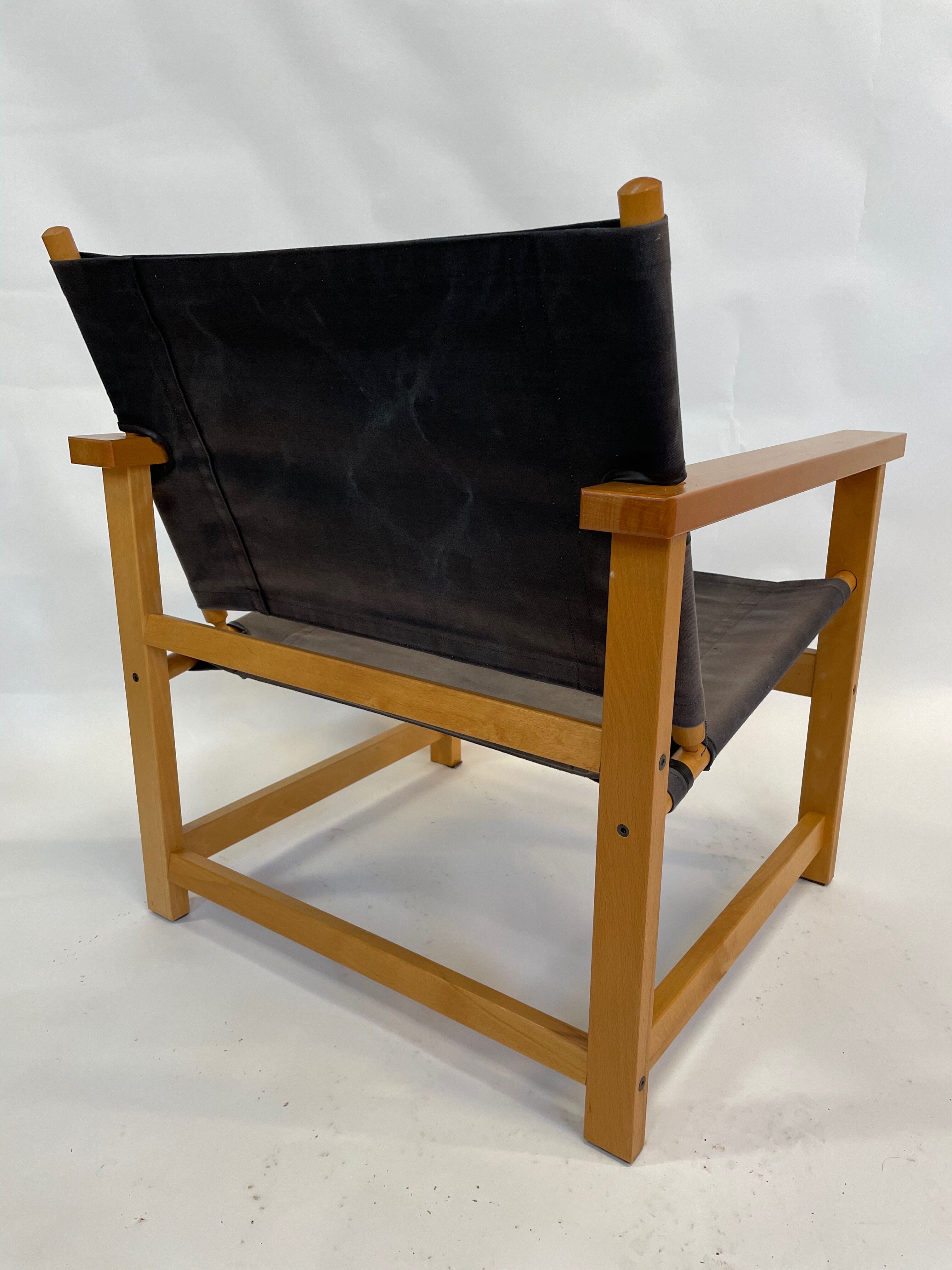 Vintage Safari Chair 1980s Hyllinge Møbler Denmark