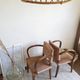 Pair of vintage bridge armchairs-circa 1960-wood and velvet