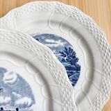 Delft opaque porcelain dessert plates