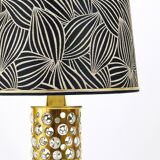 Rupert table lamp by Nikoll mid-century in brass tube and bubble glass, Austria, 1950s.