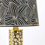 Rupert table lamp by Nikoll mid-century in brass tube and bubble glass, Austria, 1950s.