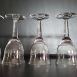 5 blown and chiseled former glasses