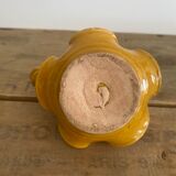 Provencal candle holder in glazed ceramic