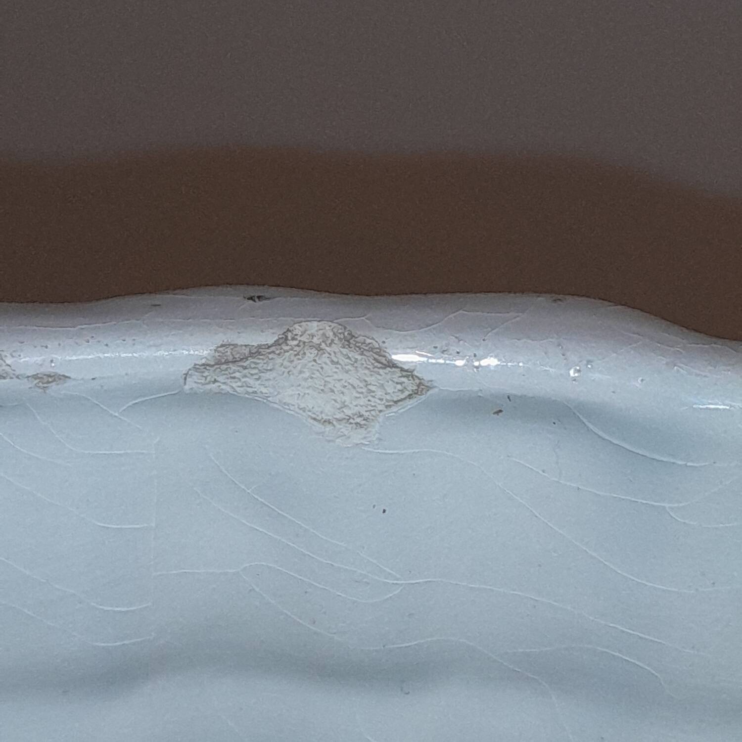 Porte-parapluie vintage italien en céramique blanche style bambou