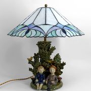 Ceramic lamp, dreamlike childhood – W. Schilder, Germany, c. 1970