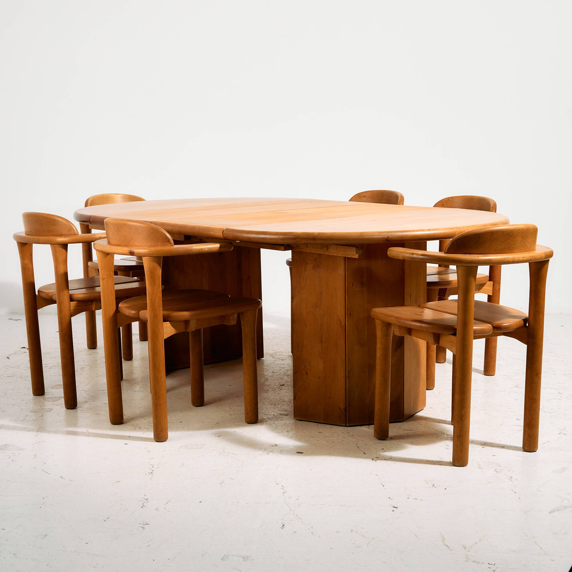 MK10590 Alder wood dining set by Erwin Berghammer for Team 7, Set of 7
