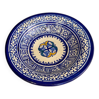 TERRACOTTA SALAD BOWL ORIGINAL MOROCCO BLUE TONES