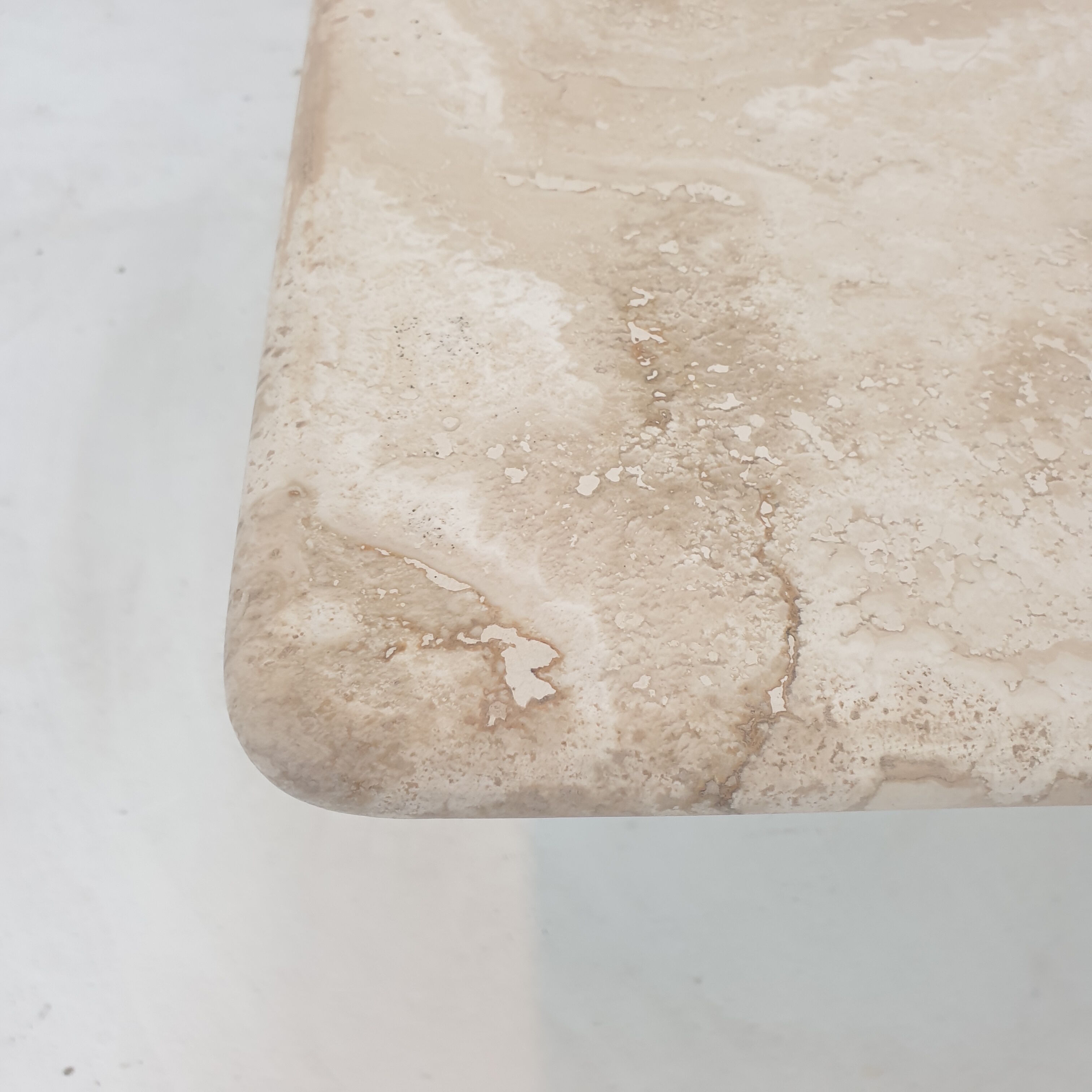 Italian travertine coffee table, 1980's