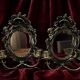 Rare pair of mirror sconces with putti. Napoleon III / Art Nouveau ~