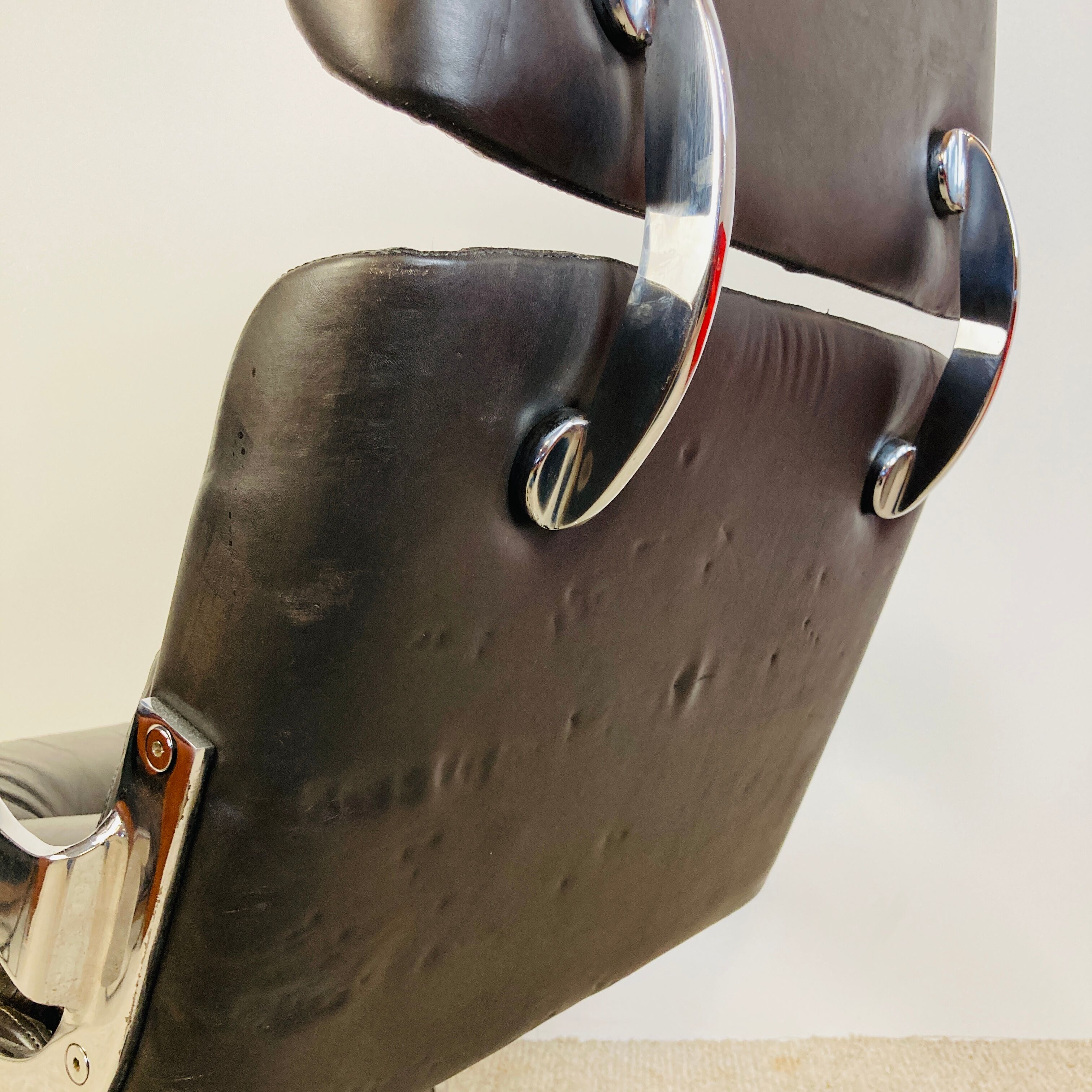 Leather office chair, martin Stoll design, 1970