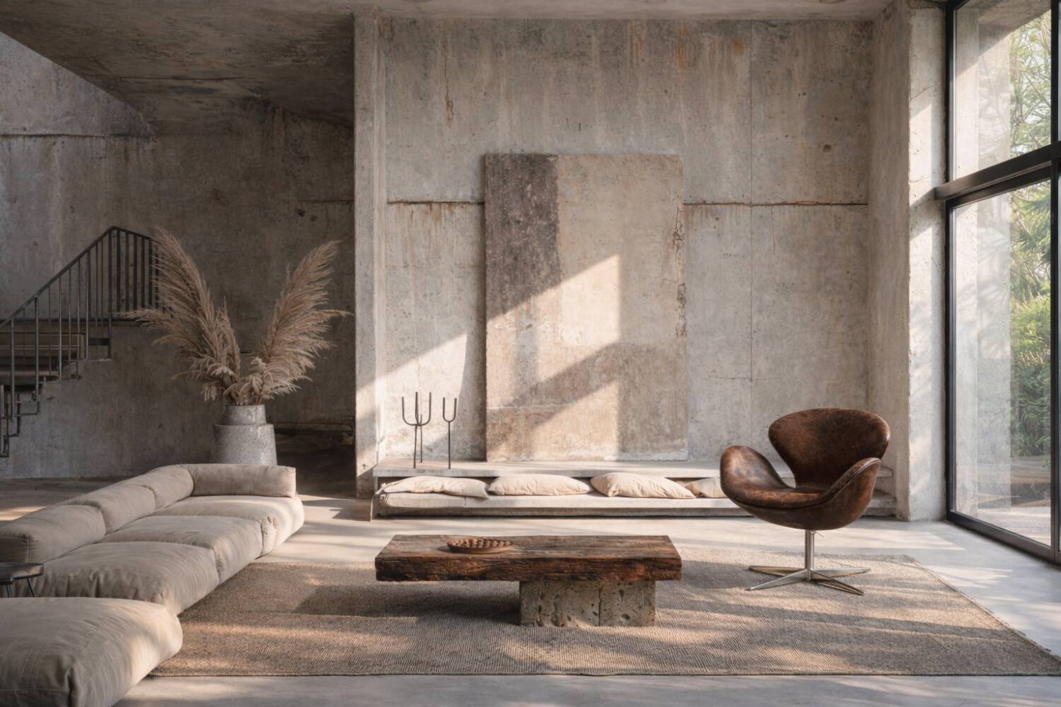 Vintage Mid-Century Modern Danish Brown Leather Swan Chair by Arne Jacobsen