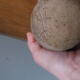 Brutalist vase pitcher signed in stoneware