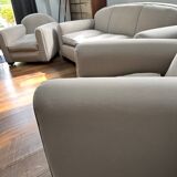 50s club set: 1 3-seater sofa and 2 refurbished armchairs