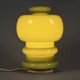 Vintage 1970s Green Cased-Glass Mushroom Lamp From Sweden.