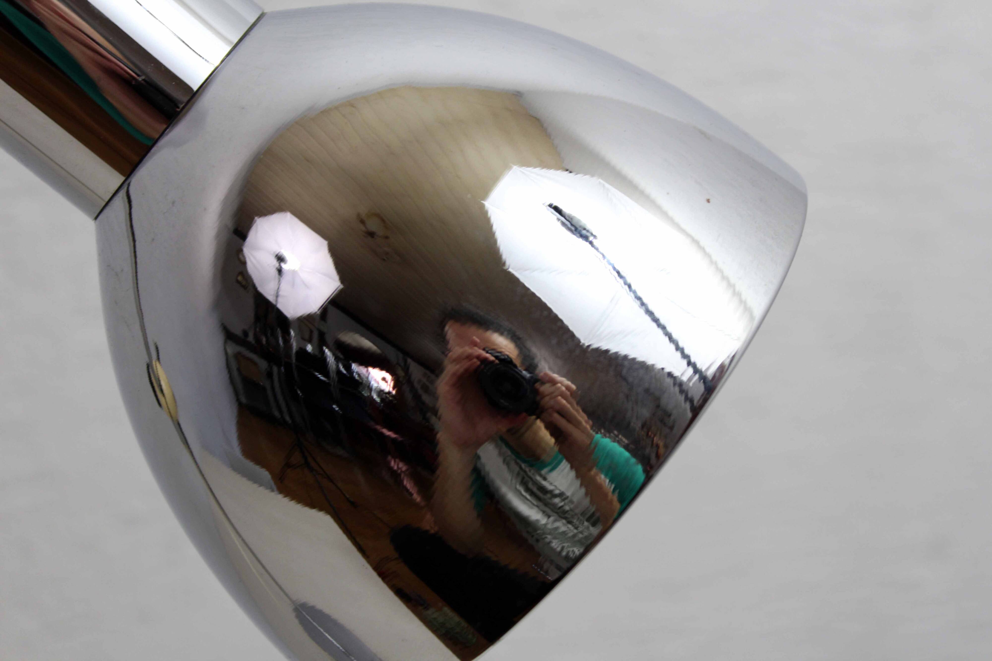 1970s chrome metal desk lamp