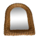 Vintage 1970 woven rattan mirror