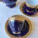 Blue and gold coffee service - Limoges porcelain
