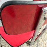 Chairs in formica red foot compass