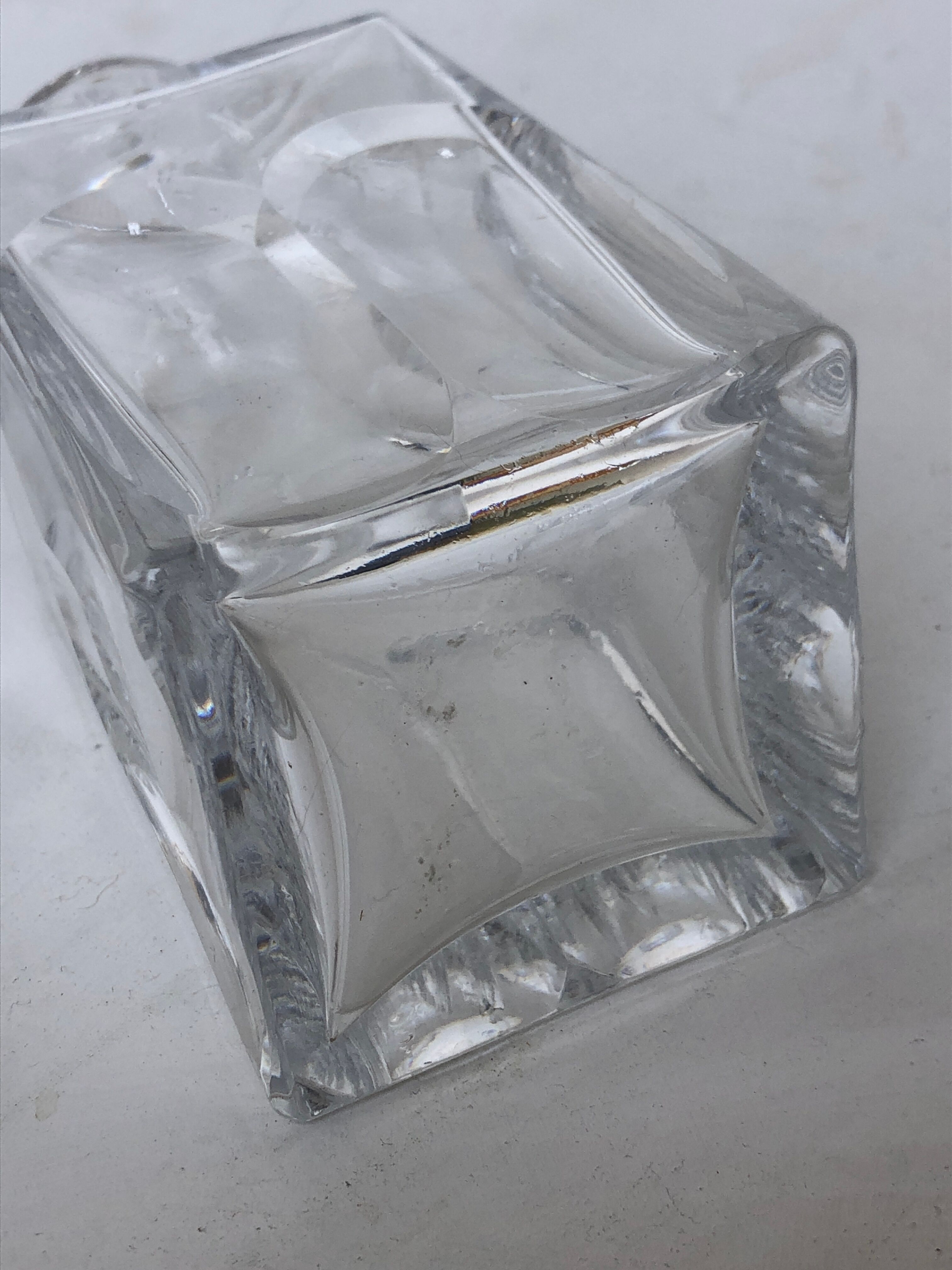 Chiseled crystal carafe