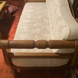 Two-seater sofa in exotic wood, Mexican style