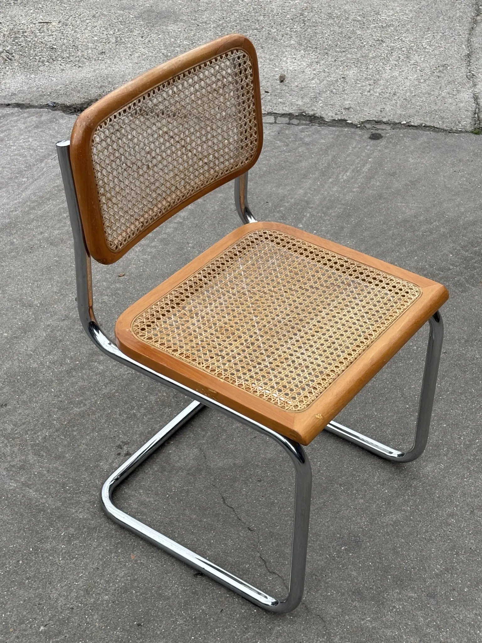Cesca design chair model b32 in chrome