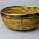 Rattan and brass basket, Italy, 1970