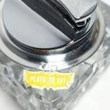 Mechero de cristal tallado. España, 1980s.