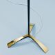 Lampe sur pied en laiton MidCentury de Rupert Nikoll, interrupteur manuel Carl Aubock, Autriche, 1950