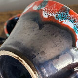 Pitchers and cups, iridescent ceramic, Vallauris