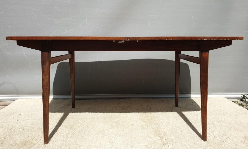 Scandinavian table 2 extensions teak "tray in its juice"