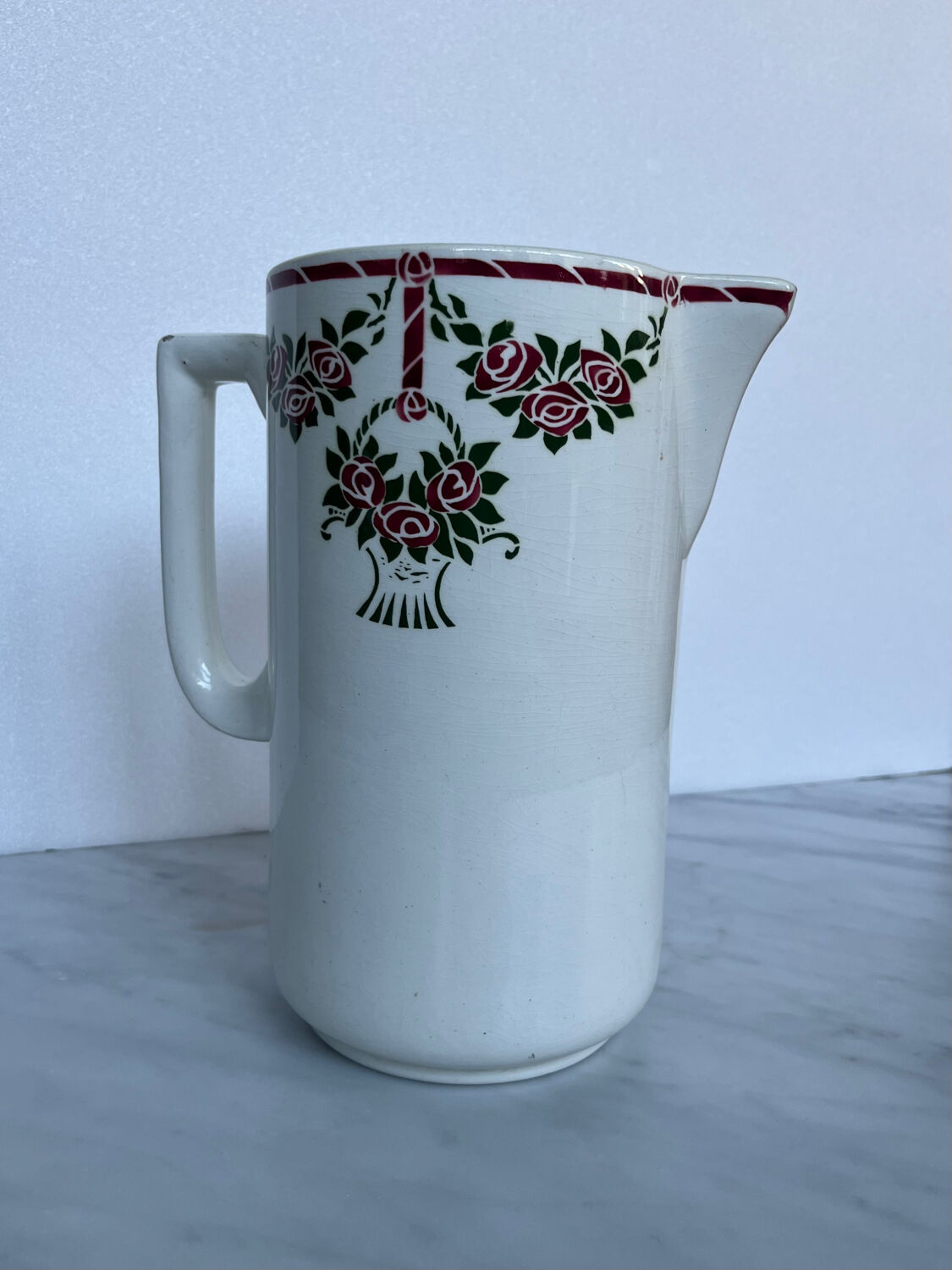 Large pitcher or antique vase Saint-Amand Balmoral model