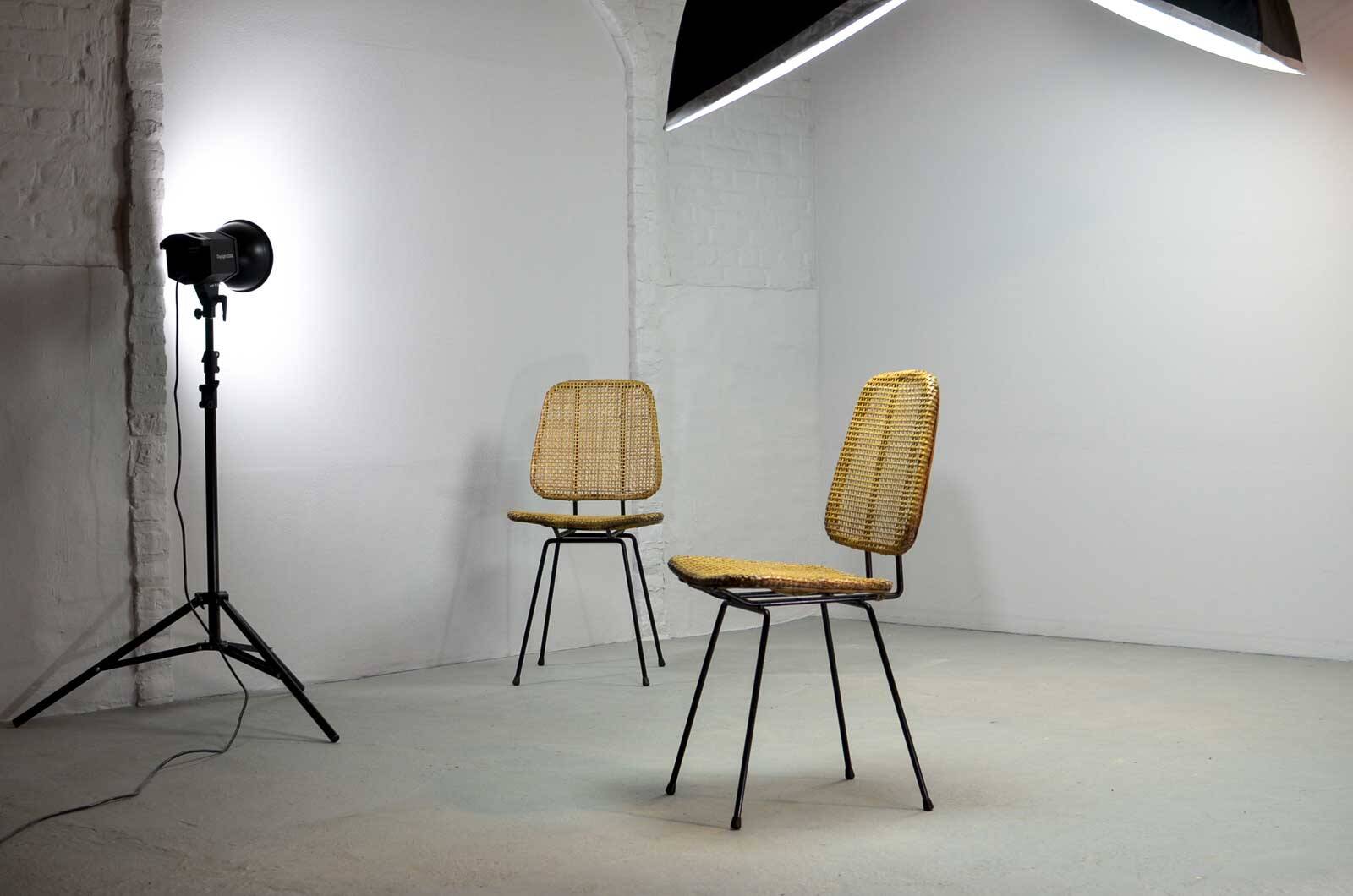 Cane Dutch Design Side Chairs