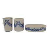 Verres à dents et porte savon Sia Blue Garland