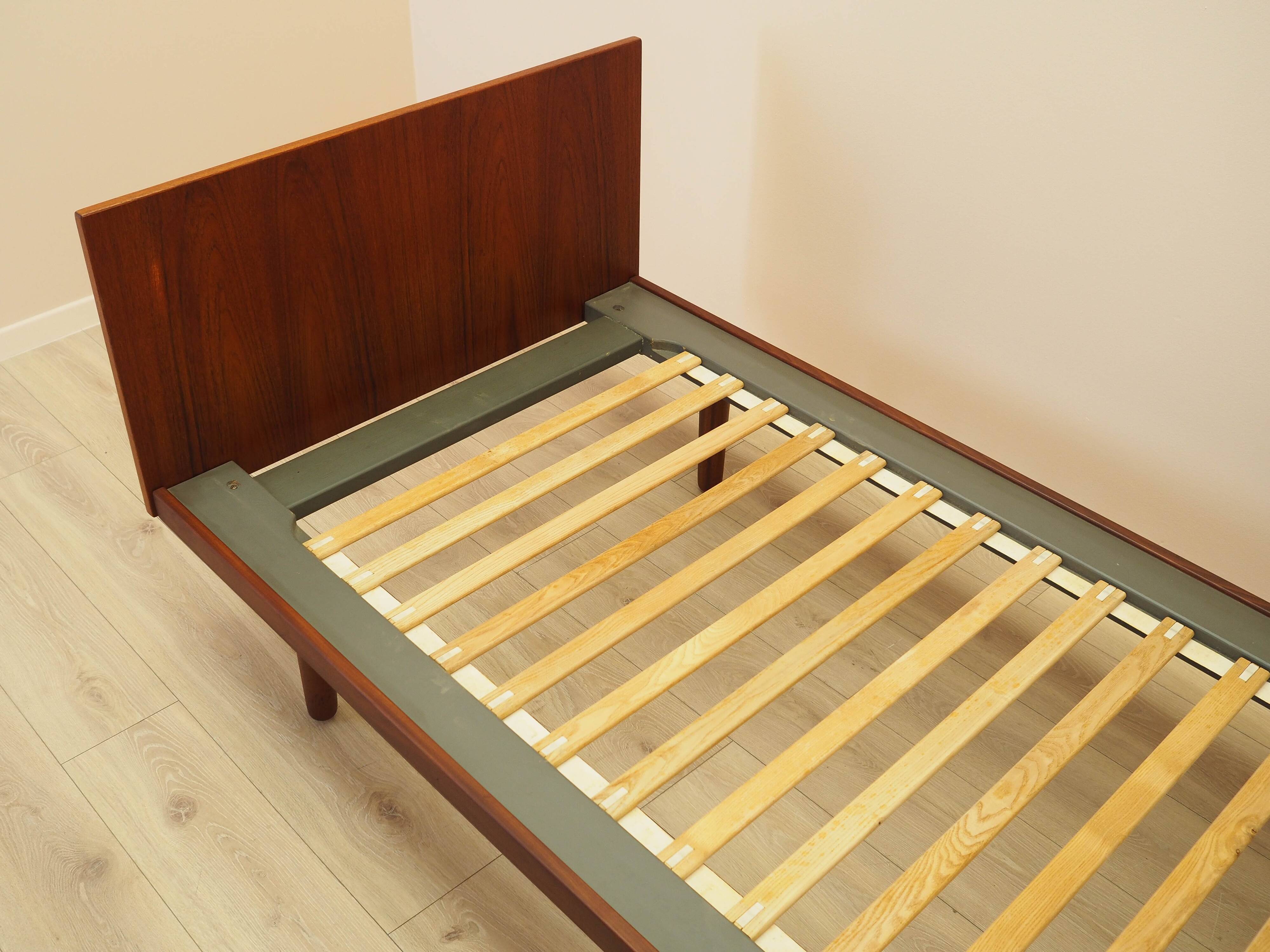 Teak bed, Danish design, 1960s, designer: Hans J. Wegner, manufacturer: Get