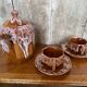 Antique gf art deco teapot flamed ceramic brown vintage