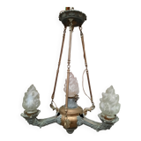 Suspension en metal à 4 flammes